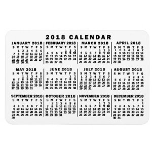 2018 Calendar (See Description for New Version) Magnet