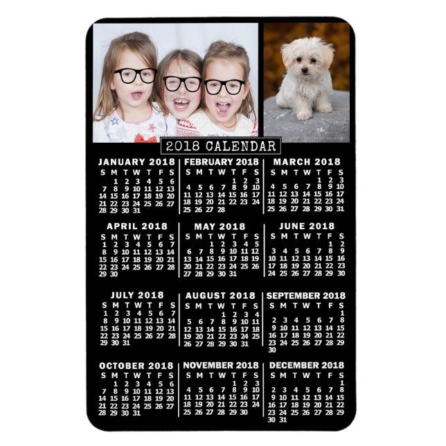 2018 Calendar (See Description for New Version)  Magnet (Vertical)