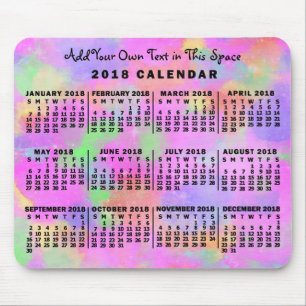 2018 Calendar (See Description for New Version)  Mouse Pad