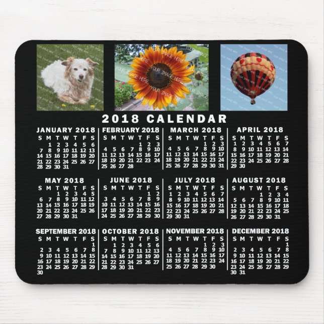 2018 Calendar (See Description for New Version)  Mouse Pad (Front)