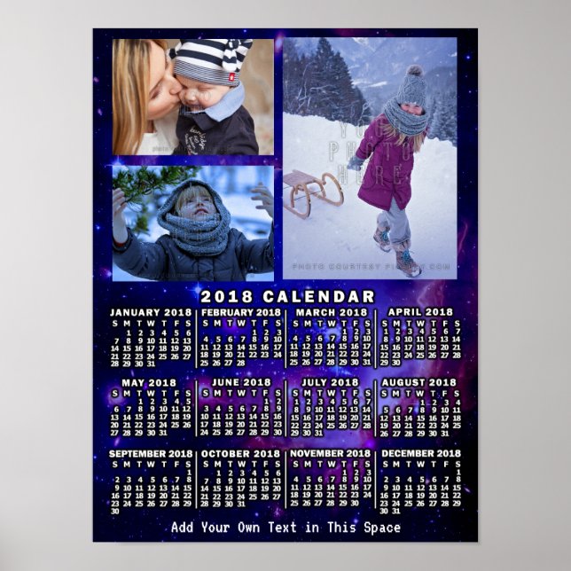 2018 Calendar (See Description for New Version)  Poster (Front)
