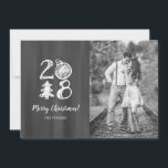 2018 Chalkboard Doodle Christmas Photo Holiday Card<br><div class="desc">Get "oohs and aahs" from family and friends this Christmas season when you send this unique Christmas card design featuring a chalkboard background with whimsical typography and doodle icons forming the text "2018"! Contact us if you would like this design modified for your specific number of photos or if you...</div>