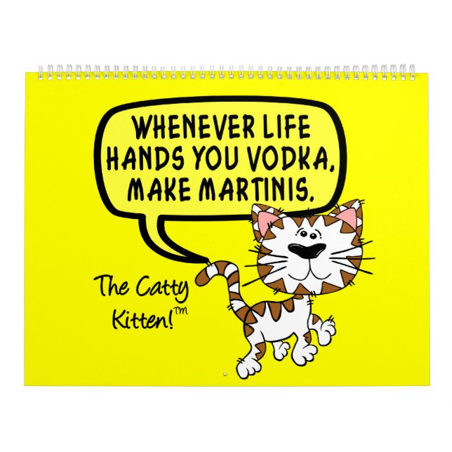 2018 Customizable Catty Sarcastic 12 Month Calendar (Cover)