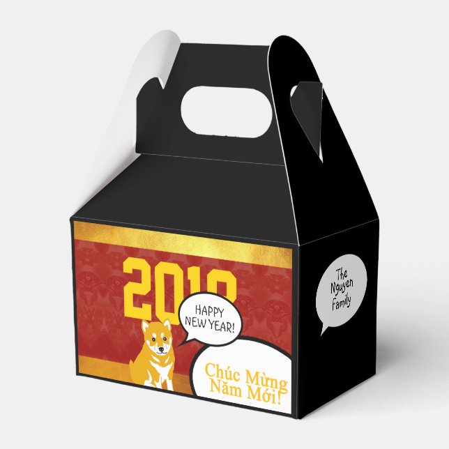 2018 Dog Year Puppy greeting in Vietnamese F Box (Front Side)