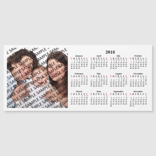 2018 Family Photo Custom Calendar Magnetic Card