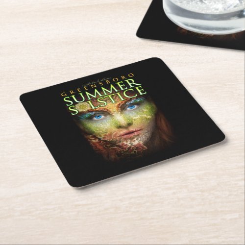 2018 Greensboro Summer Solstice Festival Souvenir Square Paper Coaster