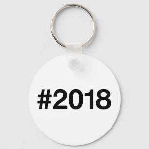 2018 Hashtag 8th birthday 8 years Keychain