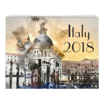 2018 Italy Art Watercolor Calendar by bbourdages at Zazzle