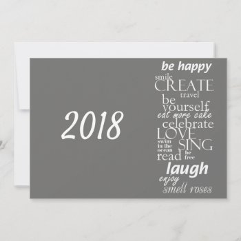 2018 New Year Motivational Inspirational Holiday Card by hutsul at Zazzle