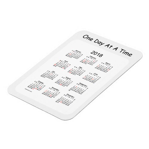 2018 One Day At A Time Smoke Calendar by Janz Magnet
