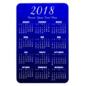 2018 Photo Calendar Magnet Template Blue Scales