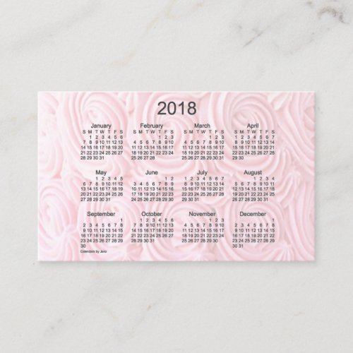 2018 Pink Frosting Calendar by Janz Oceania Card
