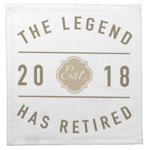 2018 Retired Legend Cloth Napkin
