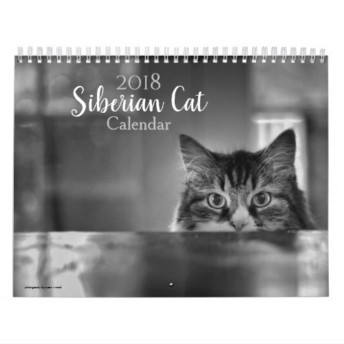 2018 Siberian Cat Calendar
