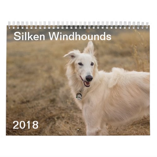 2018 Silken Windhounds Full body 3 Calendar