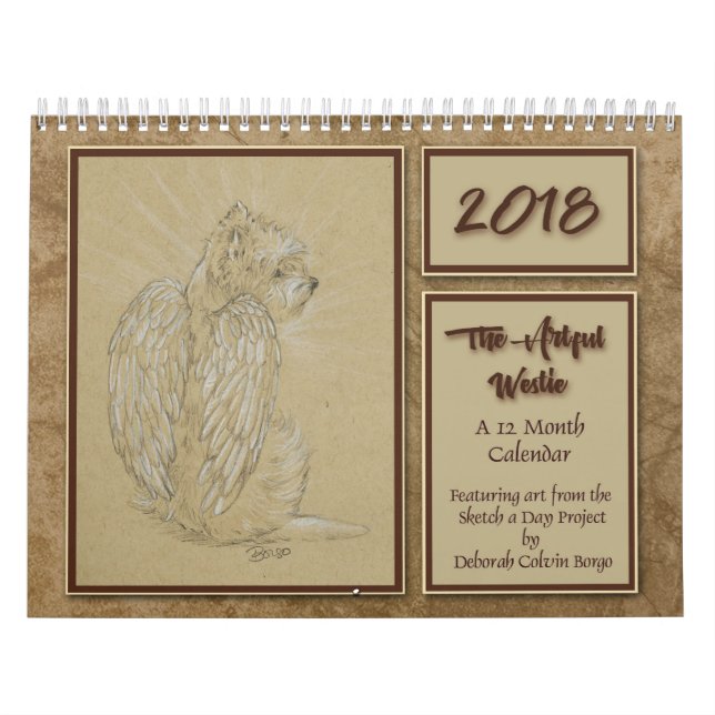 2018 The Artful Westie 12 Month Calendar by Borgo (Cover)