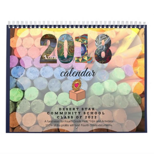 2018 Waldorf Inspired Chalkboard Art Calendar