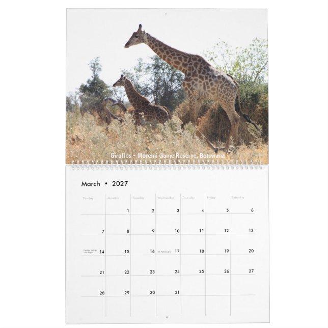 2018 Wildlife Photos Calendar (Mar 2027)