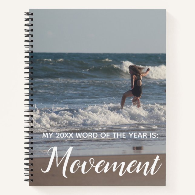 2018 Word of the Year Movement, Ocean Waves Child Notebook (Front)