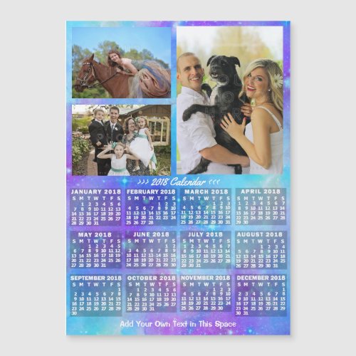 2018 Year Monthly Calendar Boho Watercolor 3 Photo