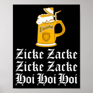 2018 zicke zacke hoi funny drinking poster