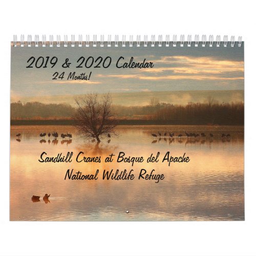 20192020 Crane Birds Animals Wildlife Calendar