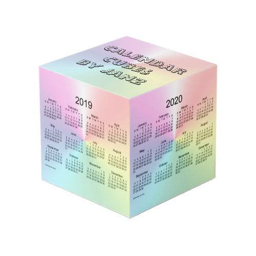 2019_2022 Shimmer Small Calendar Cube by Janz