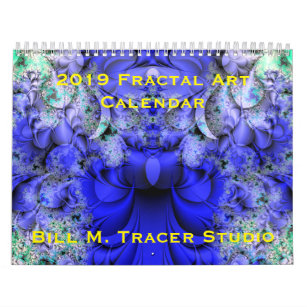 2019 Bmts 12 Fractal Art Custom Printed Calendar - 