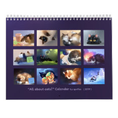 2019 Calendar - All About Cats! at Zazzle