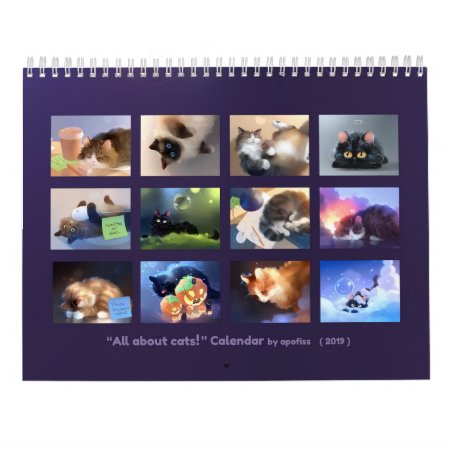 2019 Calendar - All About Cats!