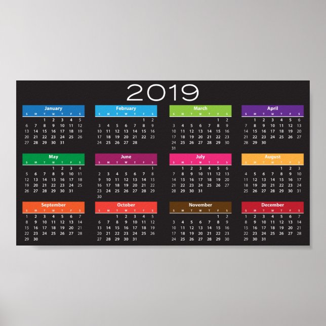 2019 Calendar Design Poster (Front)