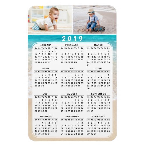 2019 Calendar Photo Magnet to Customize