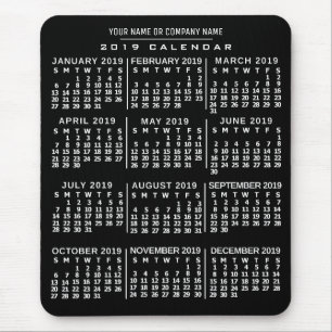 2019 Calendar (See Description for New Version)  Mouse Pad