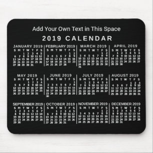2019 Calendar (See Description for New Version)  Mouse Pad