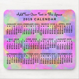 2019 Calendar (See Description for New Version)  Mouse Pad