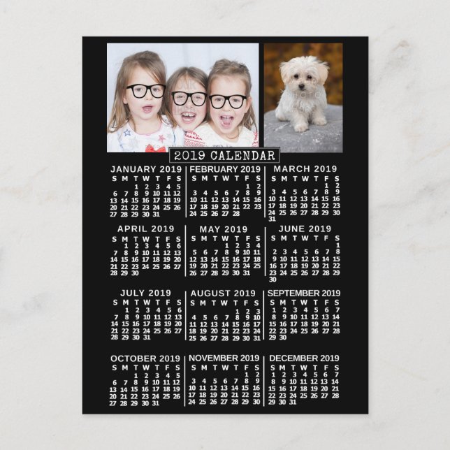 2019 Calendar (See Description for New Version)  Postcard (Front)