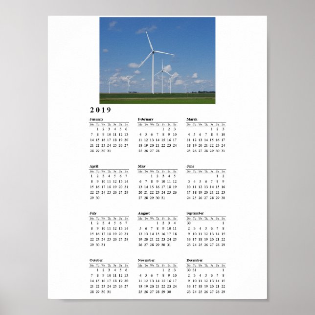 2019 Calendar - year Poster (Front)