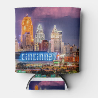 2019 Cincinnati Ohio Night Skyline Can Cooler