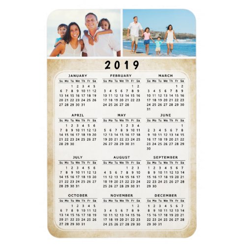 2019 Family Magnet Calendar With Own Pictures
