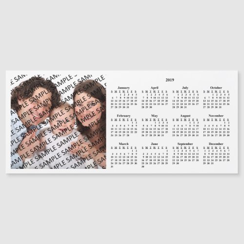 2019 Family Photo Custom Calendar Magnetic Card