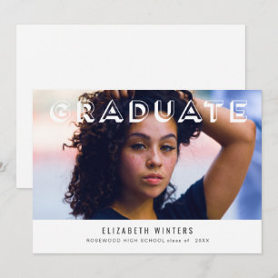 2019 Grad Announcement Photo Card - Shadow Letters
