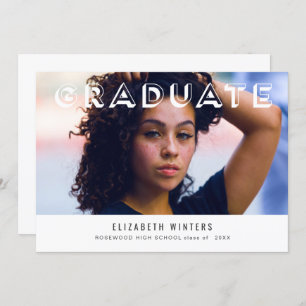 2019 Grad Announcement Photo Card - Shadow Letters