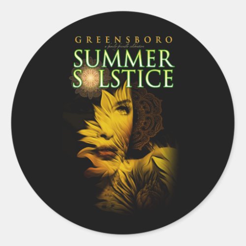 2019 Greensboro Summer Solstice Festival Souvenir Classic Round Sticker