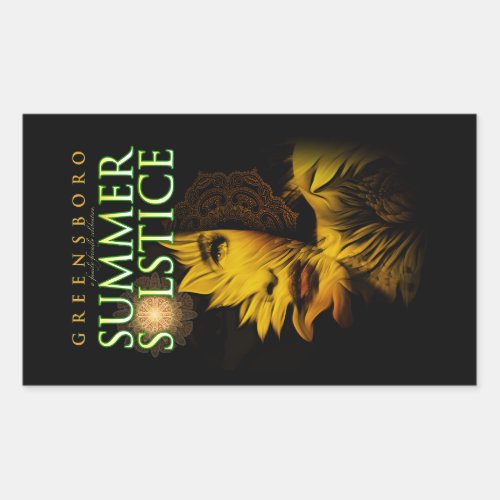 2019 Greensboro Summer Solstice Festival Souvenir Rectangular Sticker