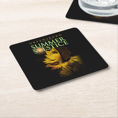 2019 Greensboro Summer Solstice Festival Souvenir Square Paper Coaster