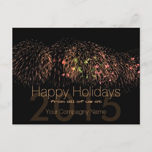 2019 Happy Holidays Customi Corporate postcard