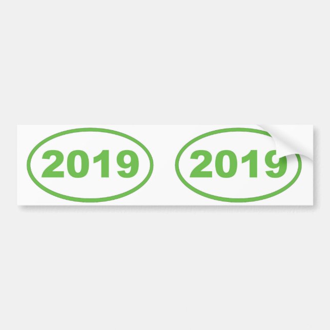 2019 light green bumper sticker (Front)