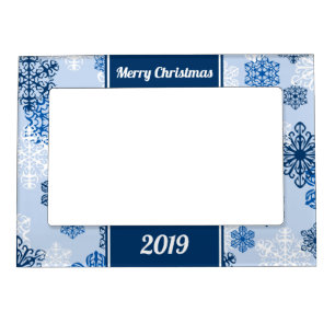 2019 Merry Christmas Snowflake Photo Picture Frame