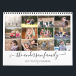 2019 Modern Rustic Chic Black Family Script Photo Calendar<br><div class="desc">2019 Modern Rustic Chic Black Family Script Photo Calendar
Feature 12 of your favorite family photos for every month of the year. Personalize it with your custom text and/or colors of the text. Great gift for yourself,  family and friends.
Photography © Storytree Studios,  Stanford,  CA</div>