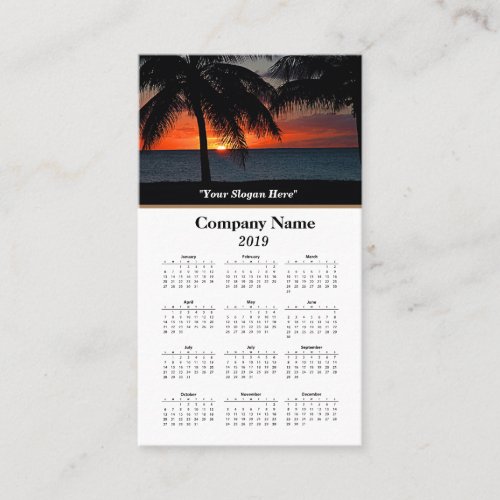2019 Personalized Photo Calendars Business Card